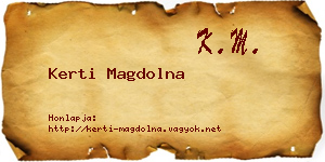 Kerti Magdolna névjegykártya